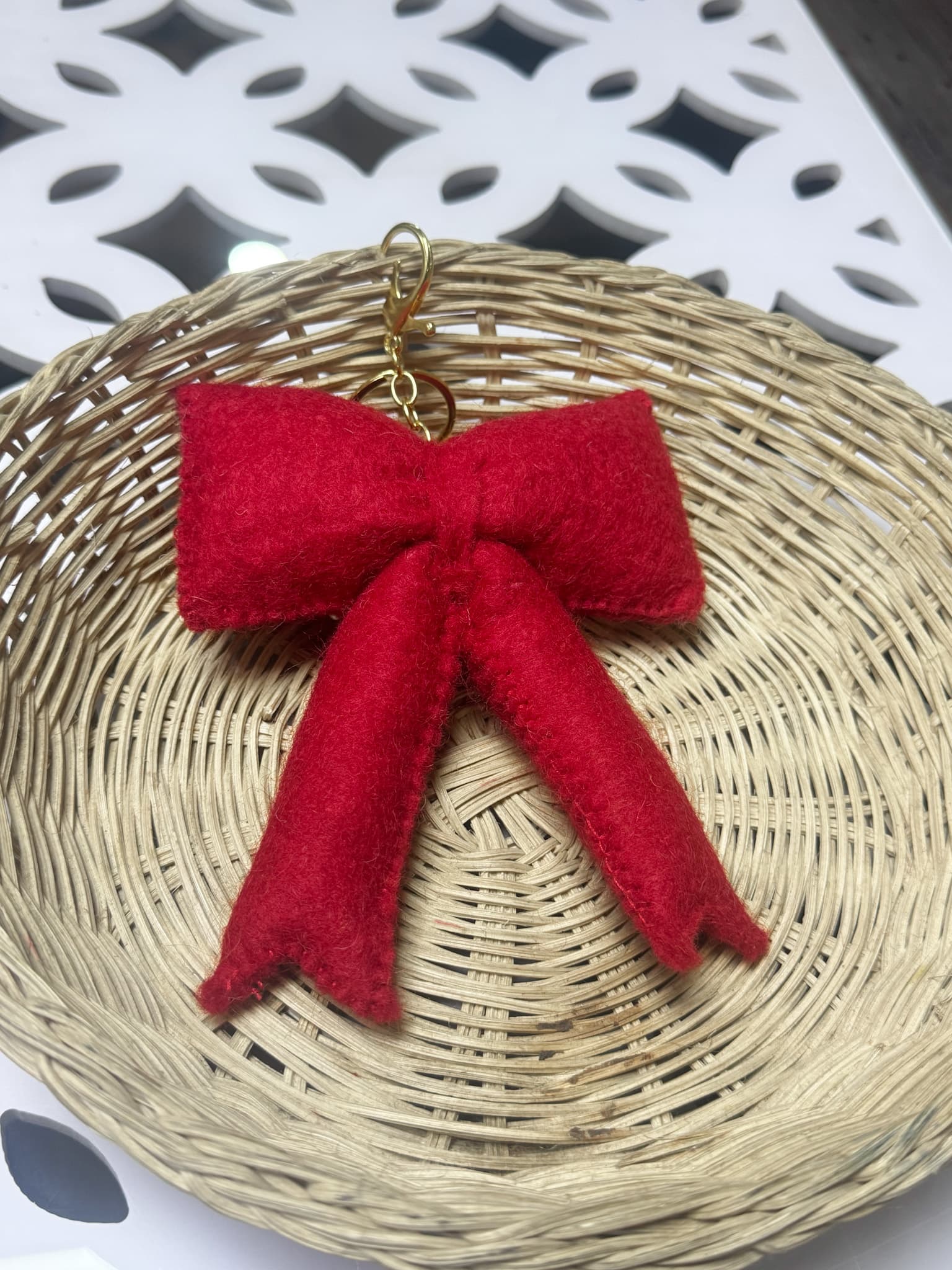 Big Bow Keychain (Red)