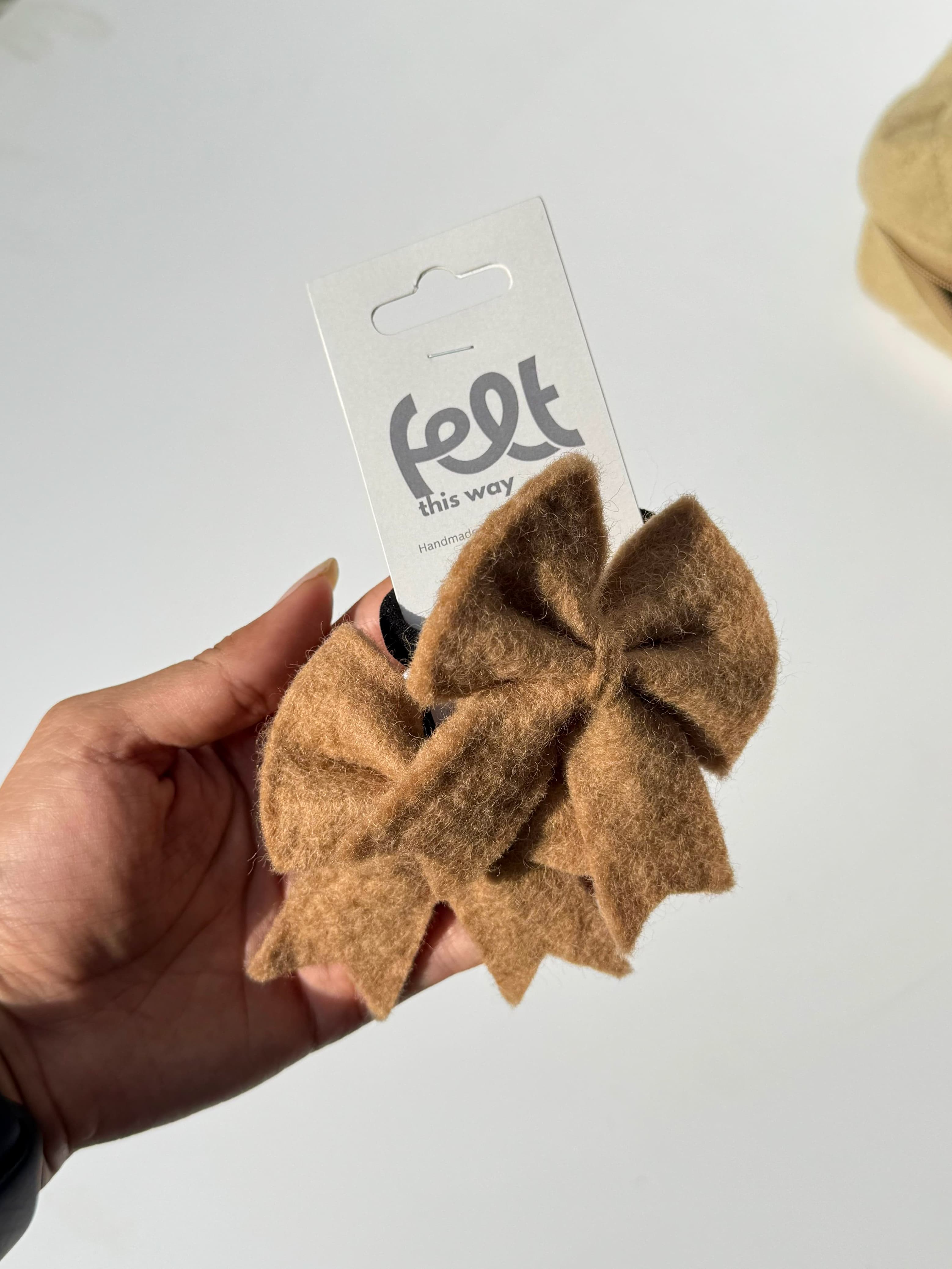 Mini Bow Keychain Set (Brown)